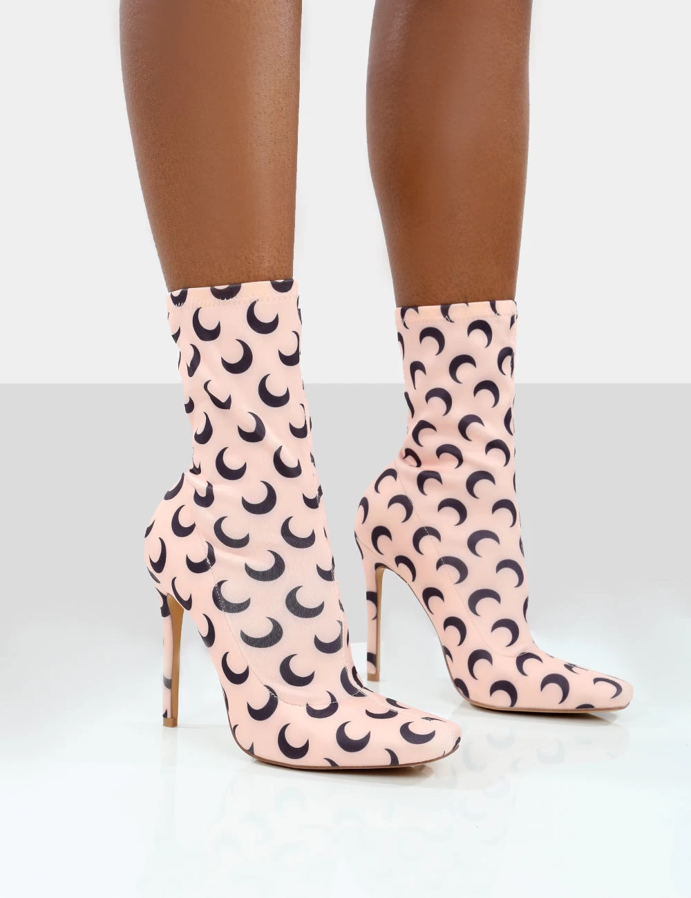 Saturn Return Pink Pointed Toe Stiletto Printed Sock Boots 3 Saturn Return Pink Pointed Toe Stiletto Printed Sock Boots
